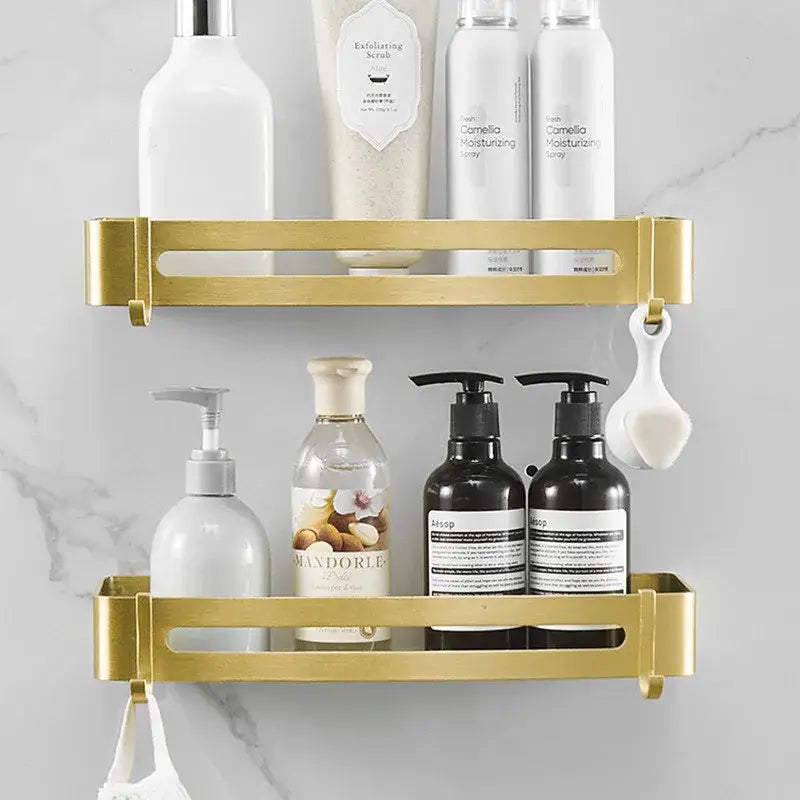 Gold Aluminum Corner Shelf