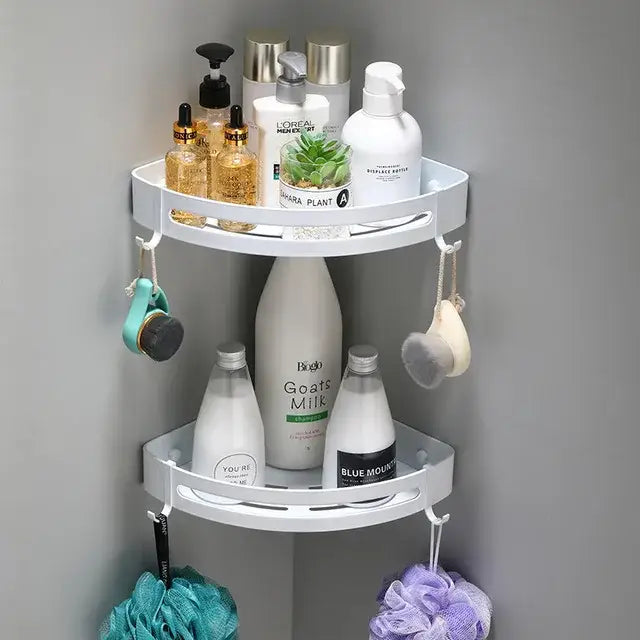 Gold Aluminum Corner Shelf