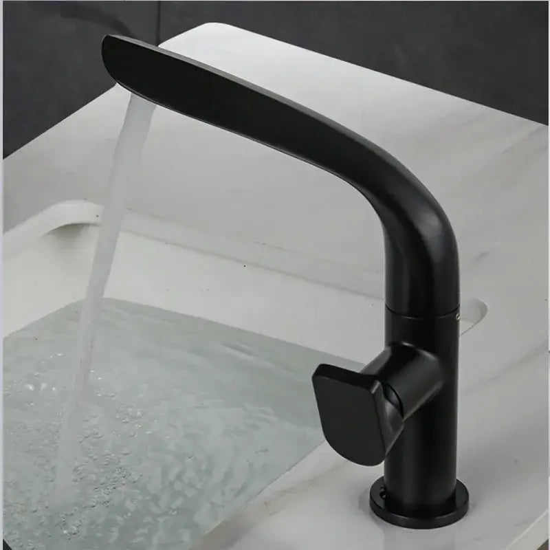 Gold High Arc Basin Mixer