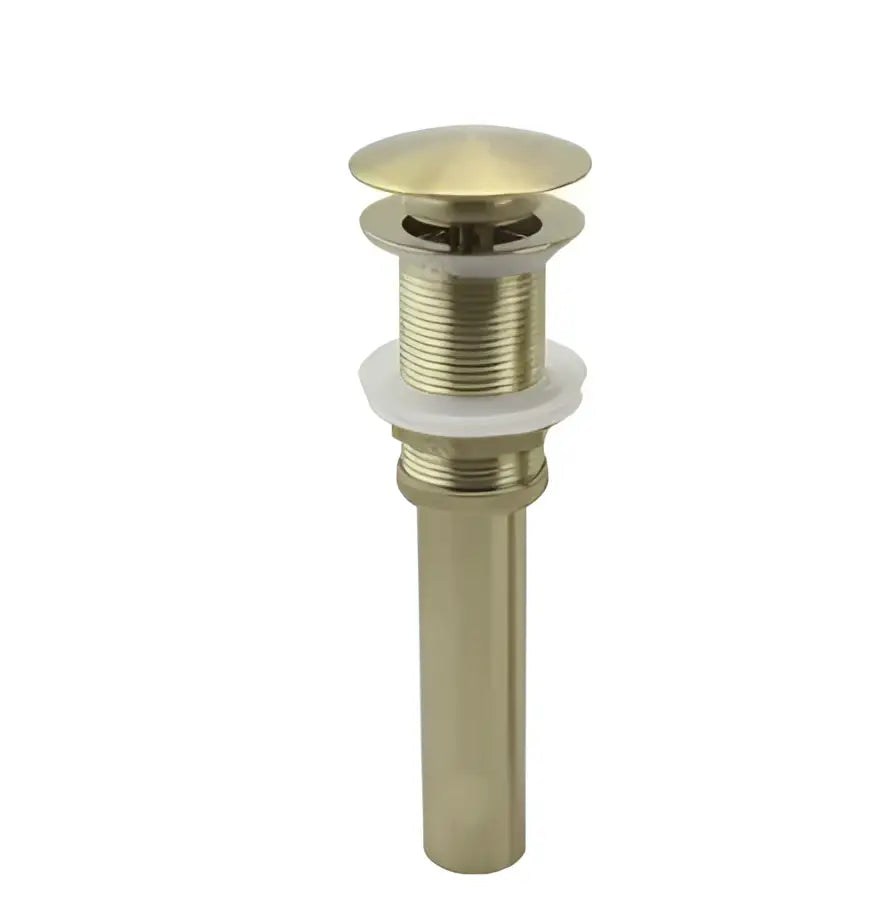 Gold Basin Mixer Tap with Pop-Up Overflow Drain