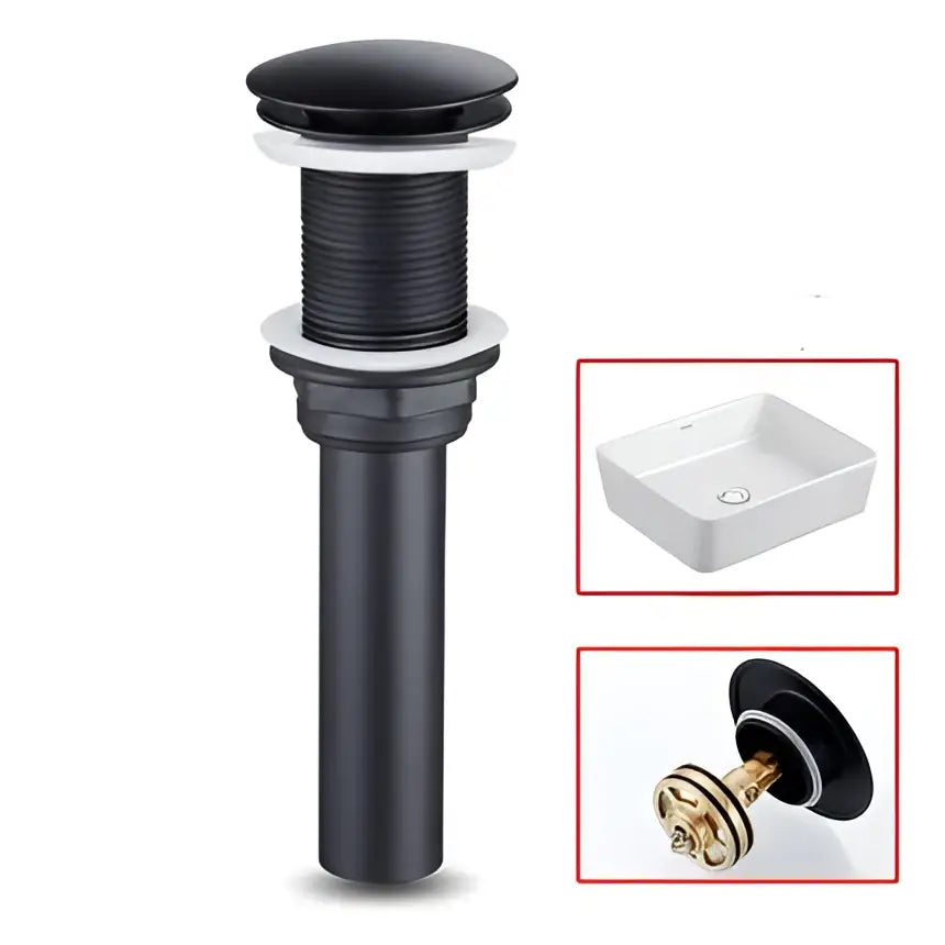 Gold Basin Mixer Tap with Pop-Up Overflow Drain