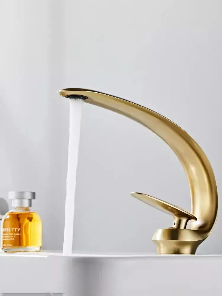 Brushed Gold Sink Fixture