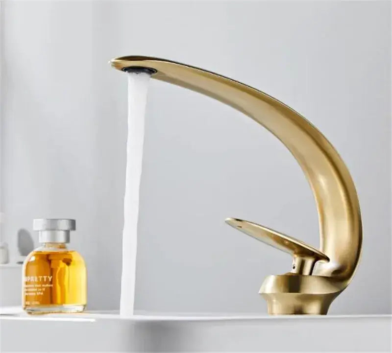 Brushed Gold Sink Fixture