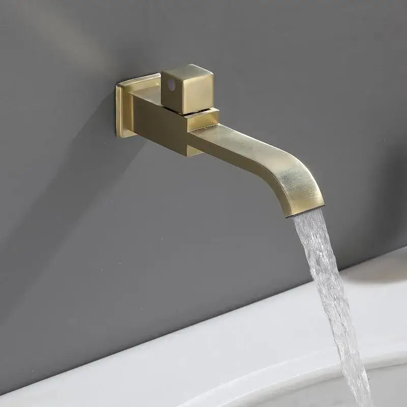 Brushed Gold Wall Faucet
