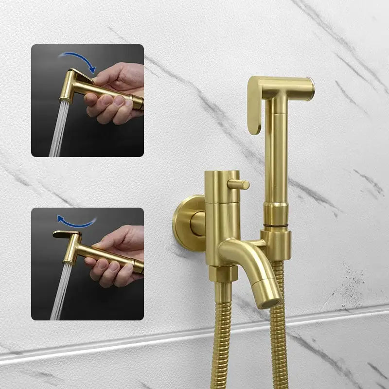 Gold Bidet Faucet Set