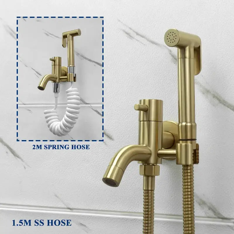 Gold Bidet Faucet Set