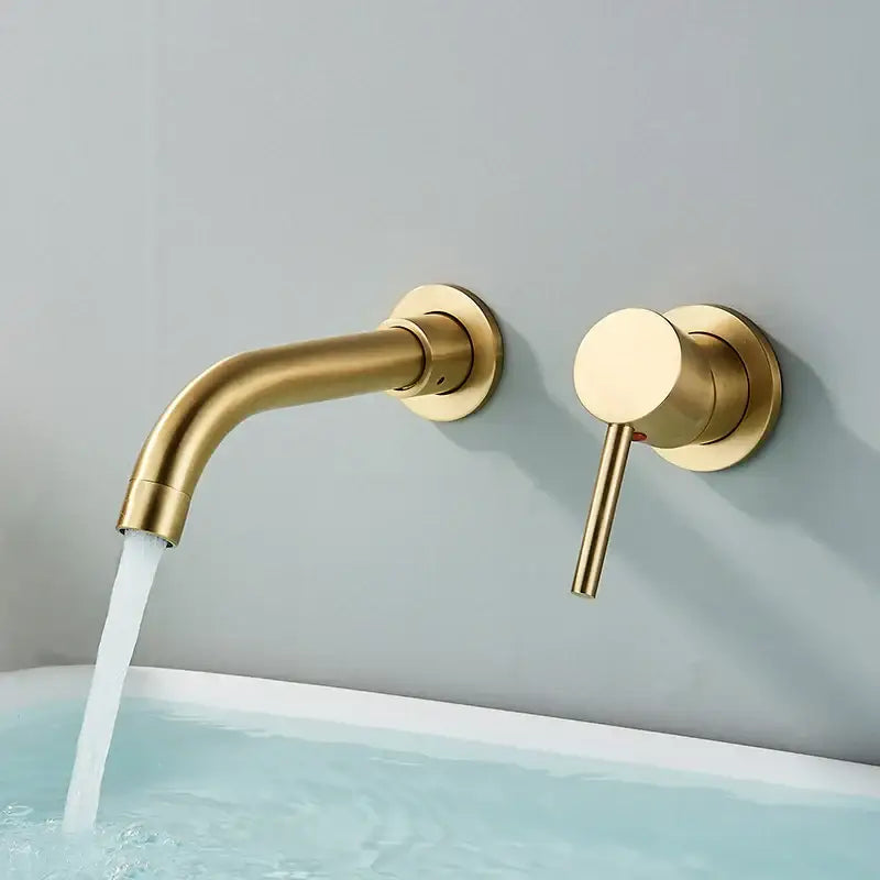 Gold Black Wall Faucet