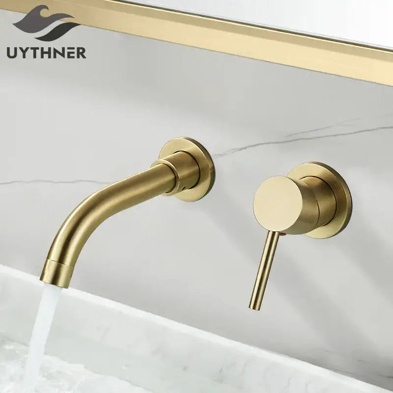 Gold Black Wall Faucet