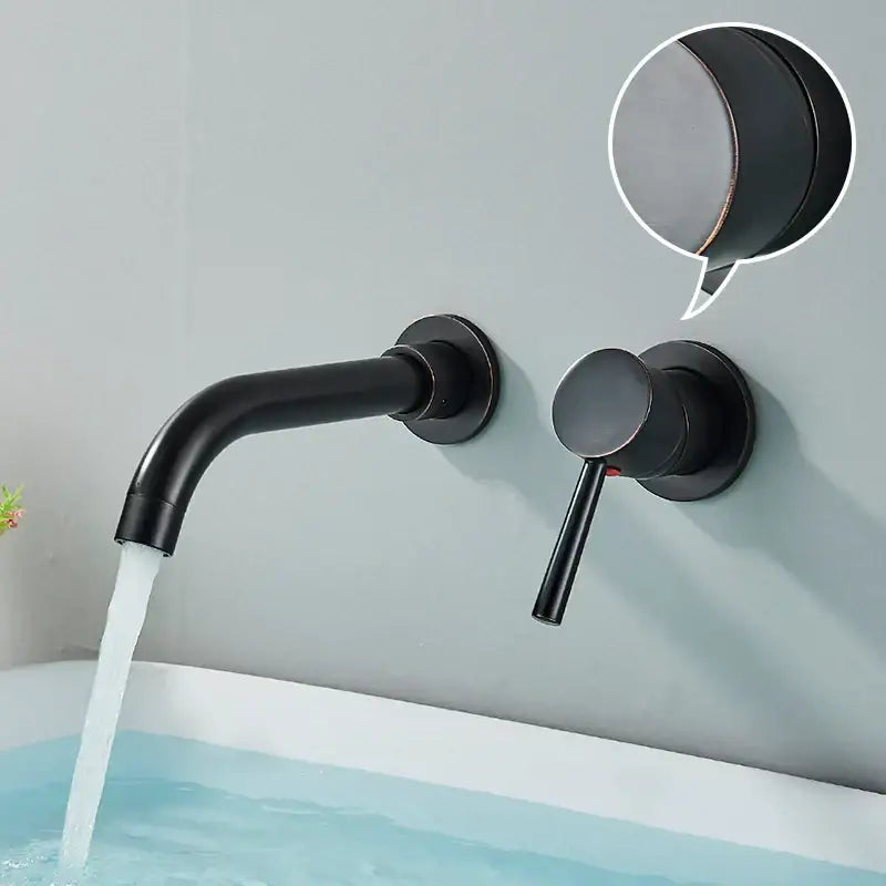 Gold Black Wall Faucet