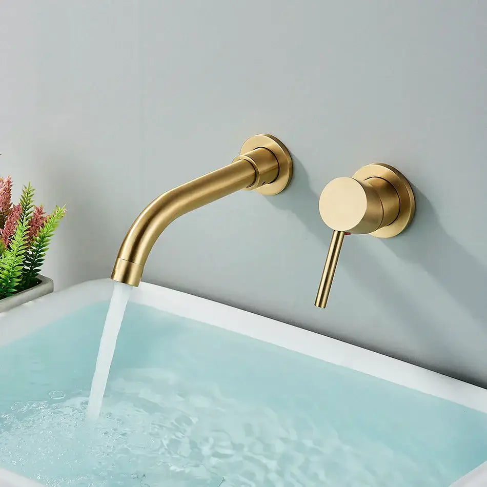 Gold Black Wall Faucet