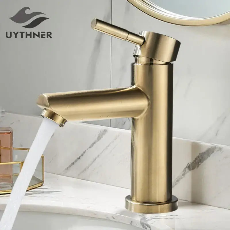 Brushed Gold Brass Faucet