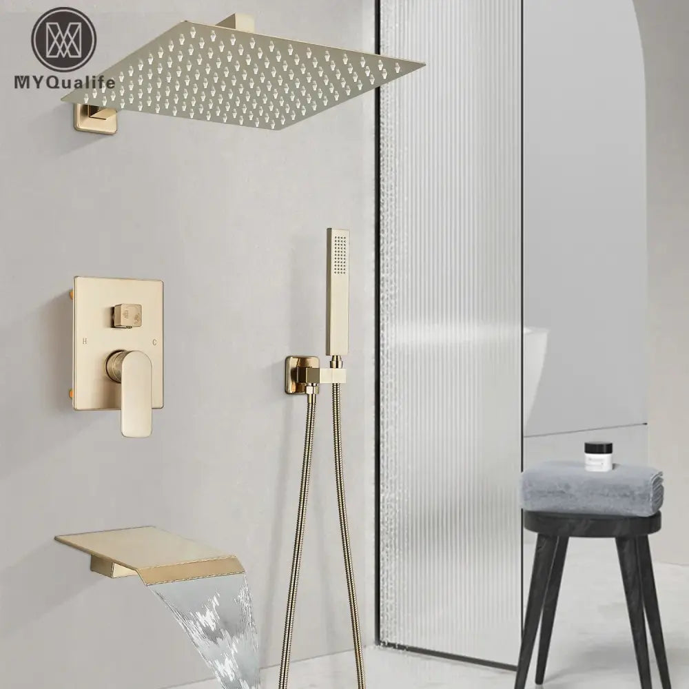 Brushed Gold Shower Faucet