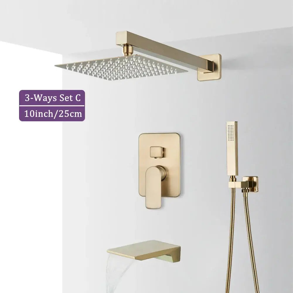 Brushed Gold Shower Faucet
