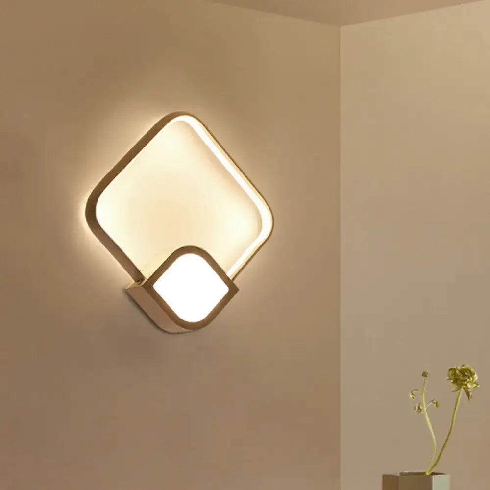 Gold White LED Sconce