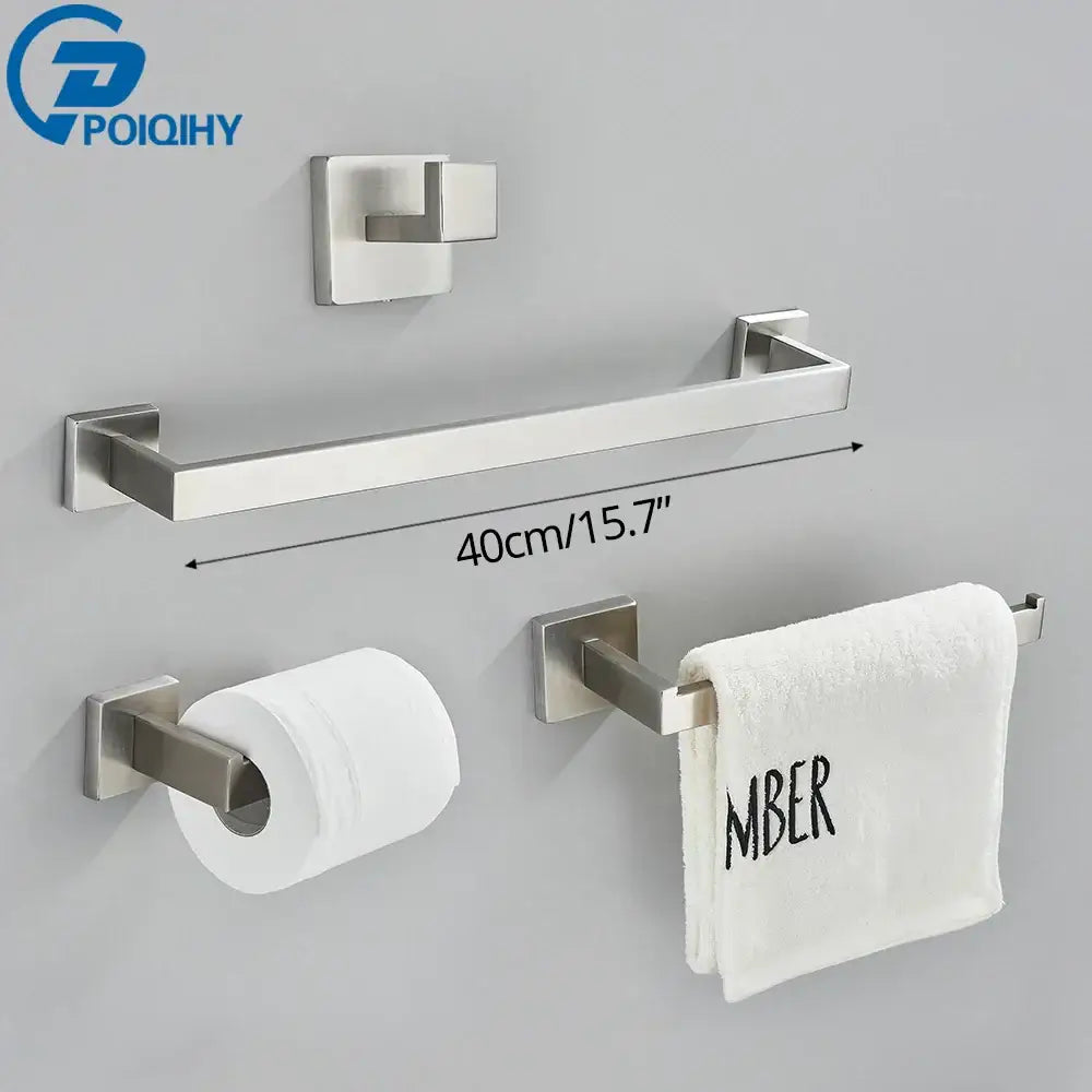Nickel Bathroom Accessory Set