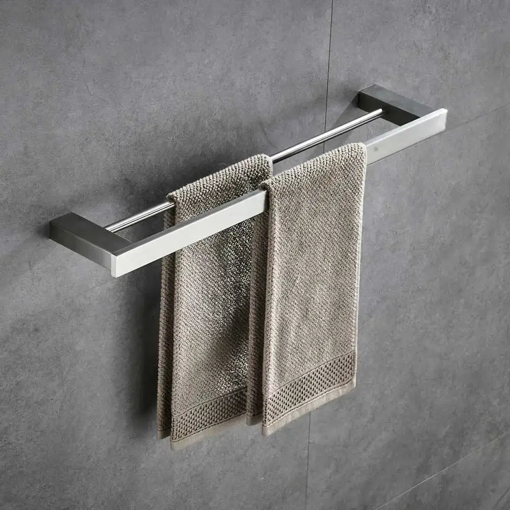 Nickel Glass Bathroom Set