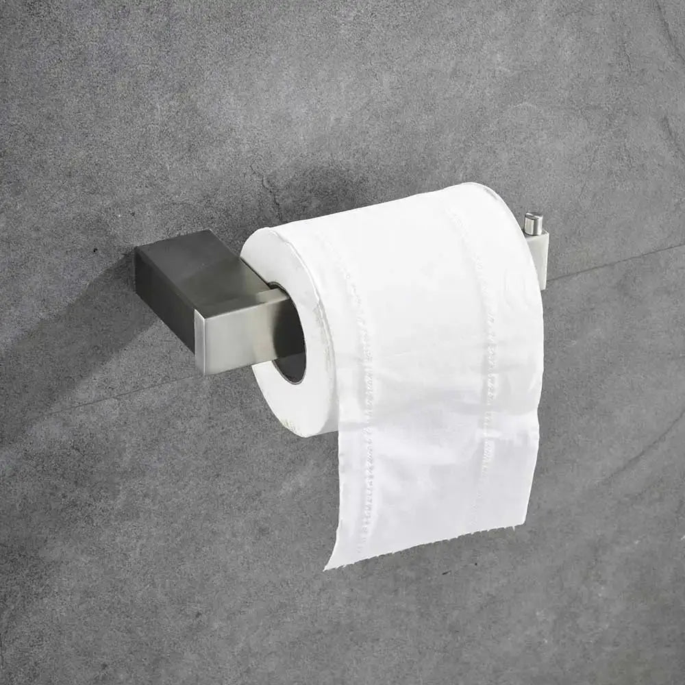 Nickel Glass Bathroom Set