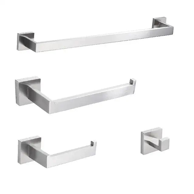 Nickel Glass Bathroom Set