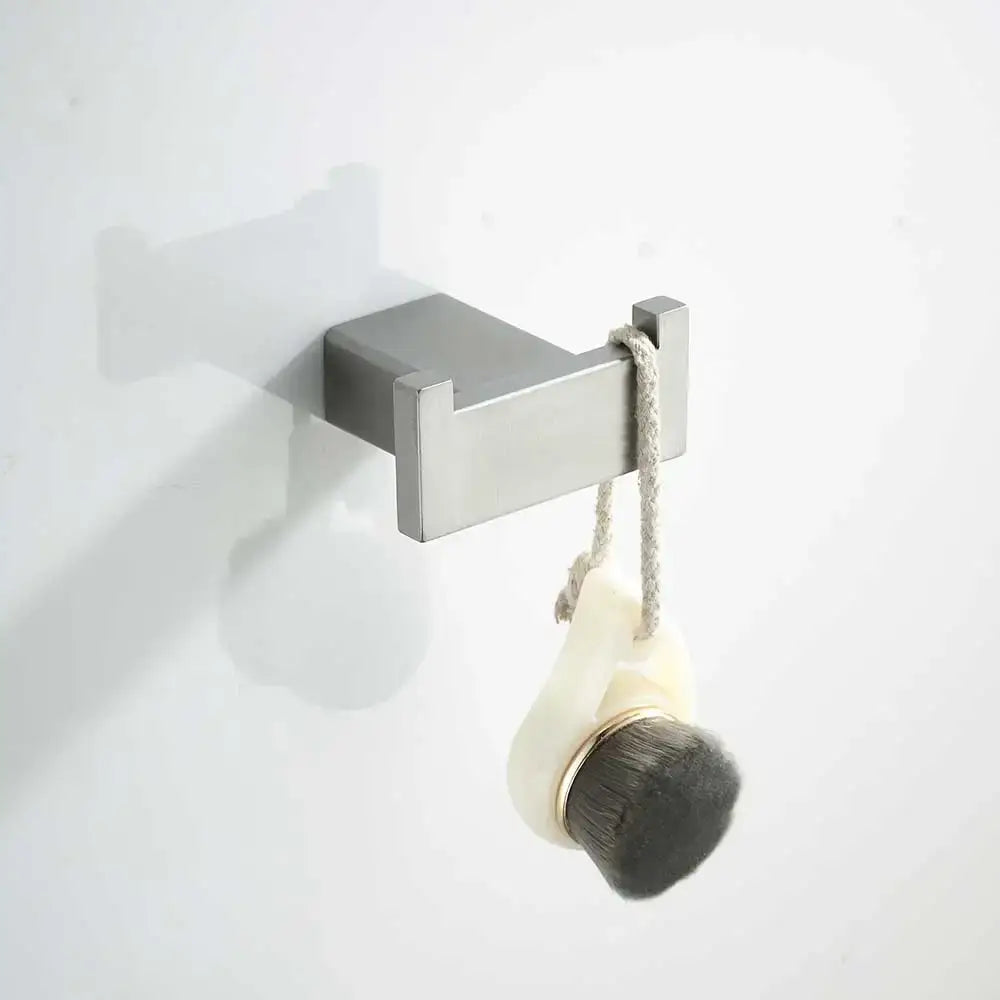 Nickel Glass Bathroom Set