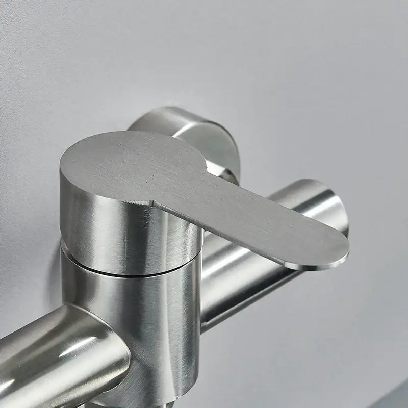Brushed Nickel Wall Faucet