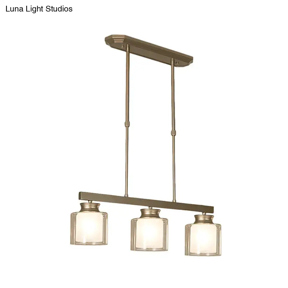 Nickel Glass Pendant Light