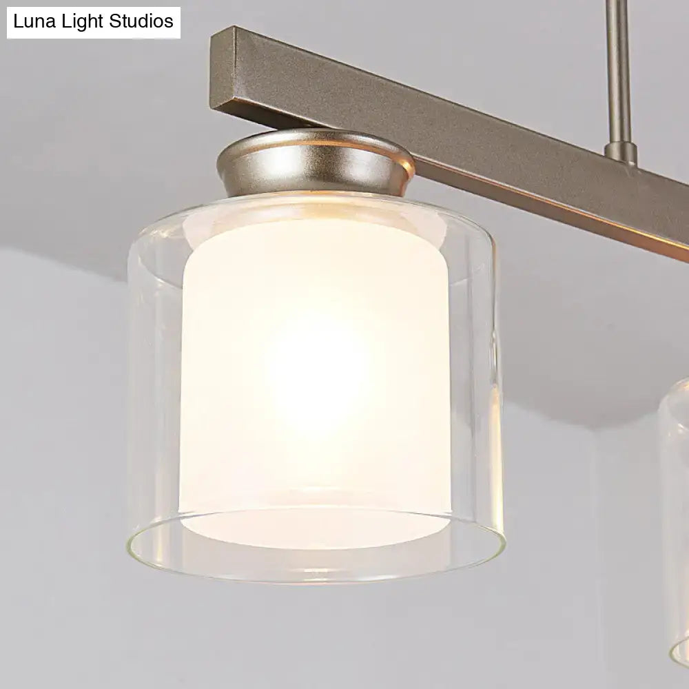 Nickel Glass Pendant Light
