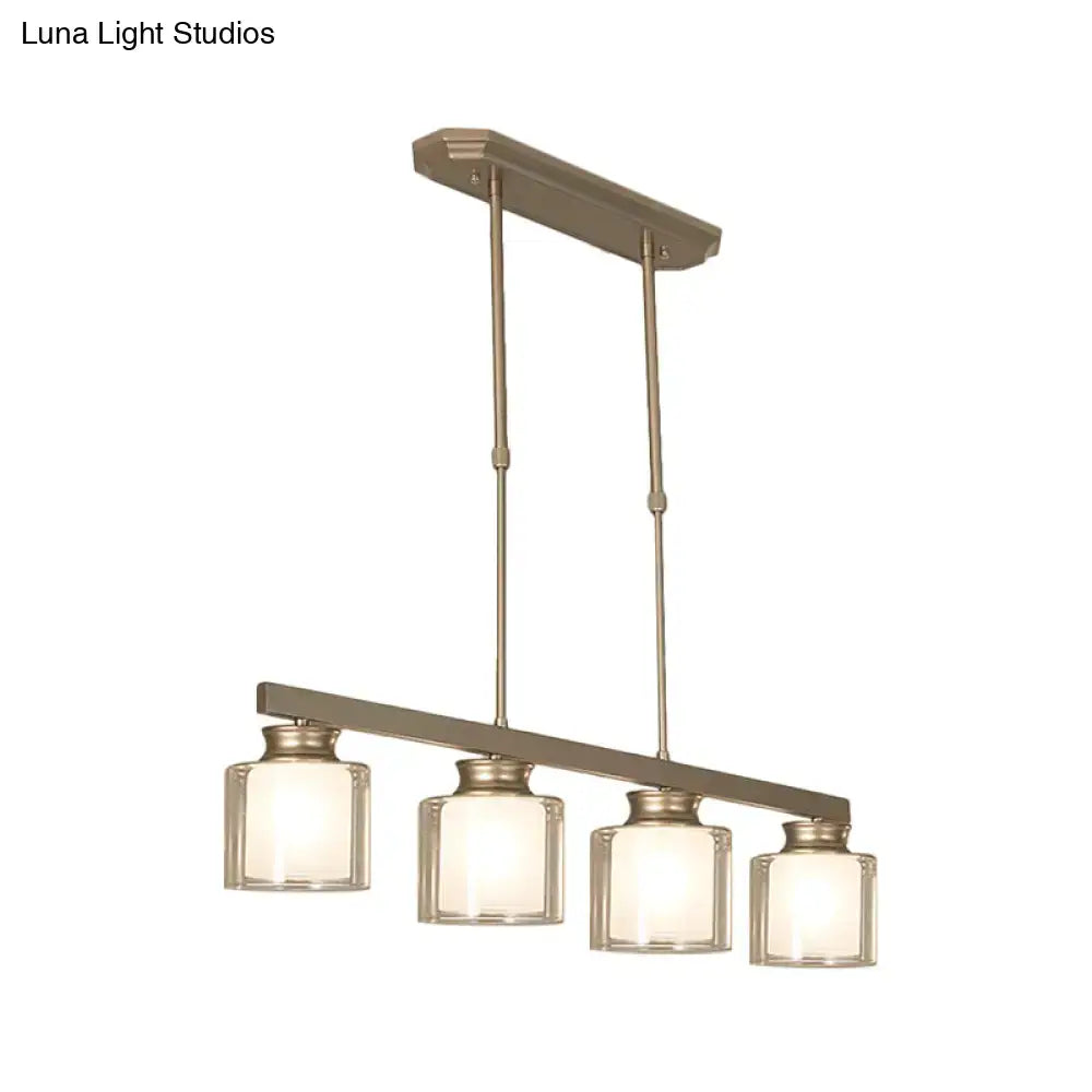 Nickel Glass Pendant Light