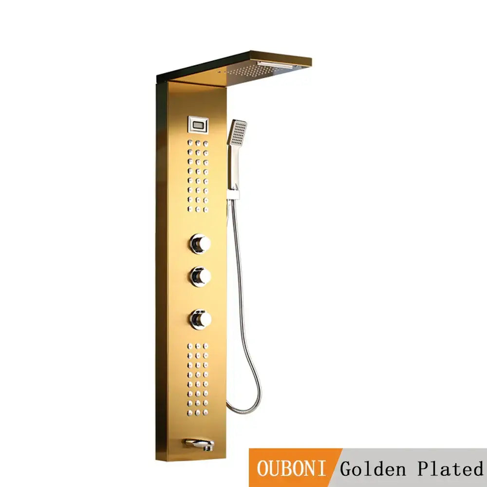 Nickel Shower Column Spout