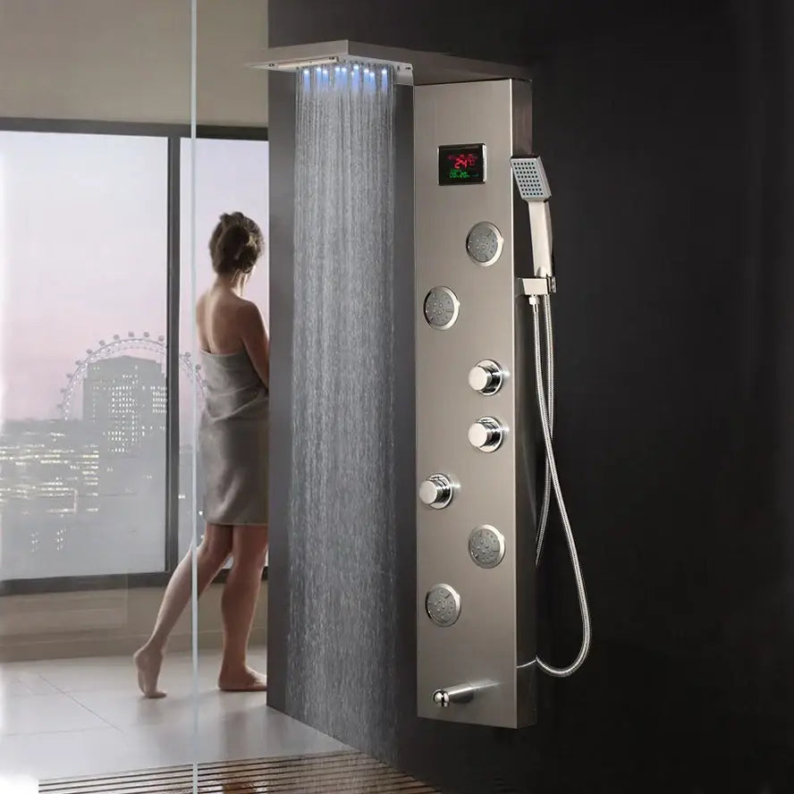 Nickel LED Shower Panel