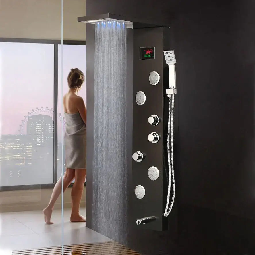 Nickel LED Shower Panel