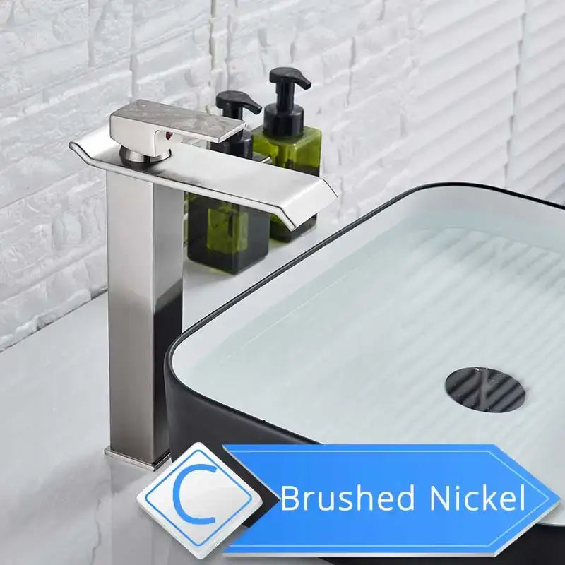 Nickel Waterfall Basin Faucet