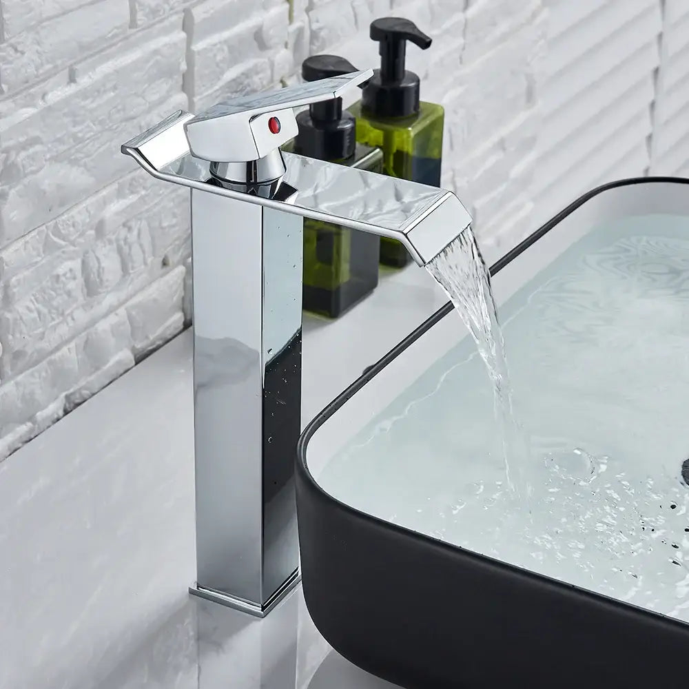 Nickel Waterfall Basin Faucet