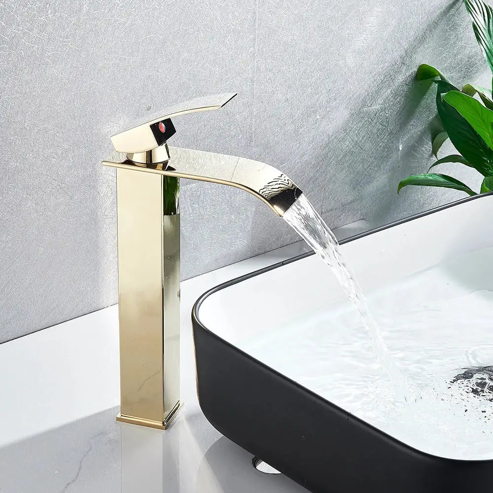 Nickel Waterfall Basin Faucet