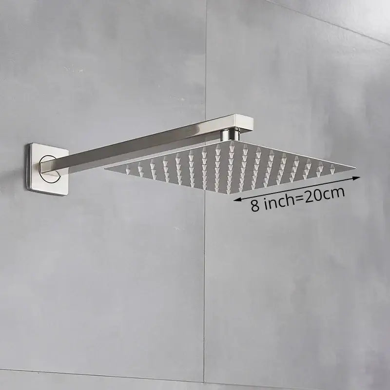 Nickel Square Rainfall Shower