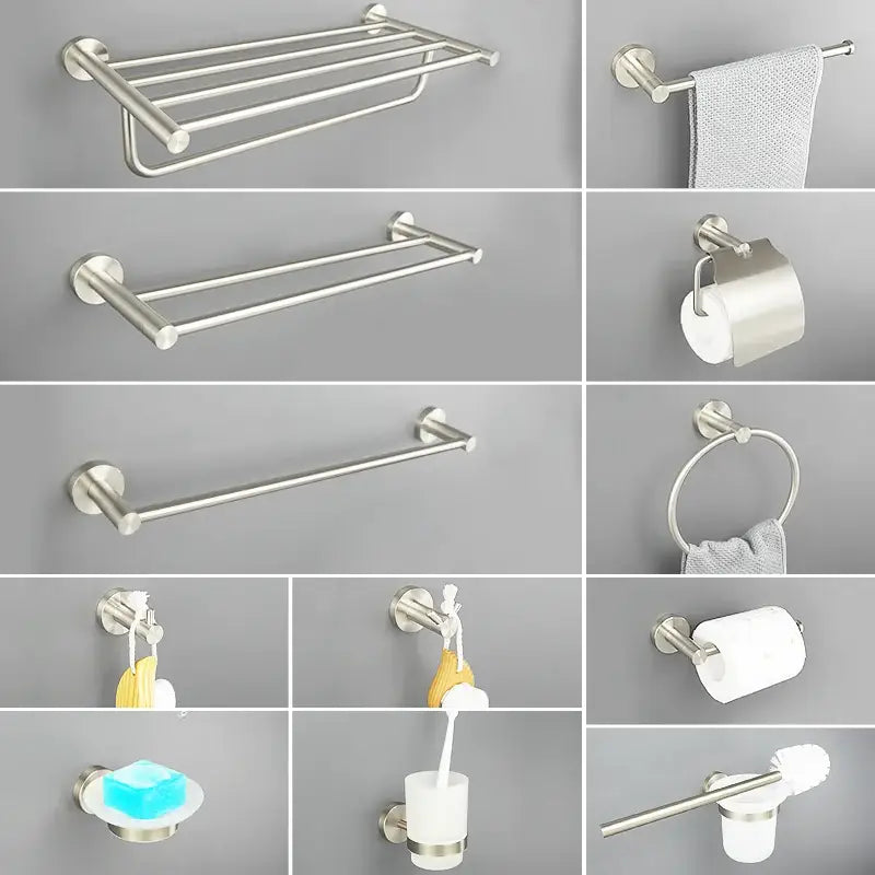 Nickel Towel Bar Set
