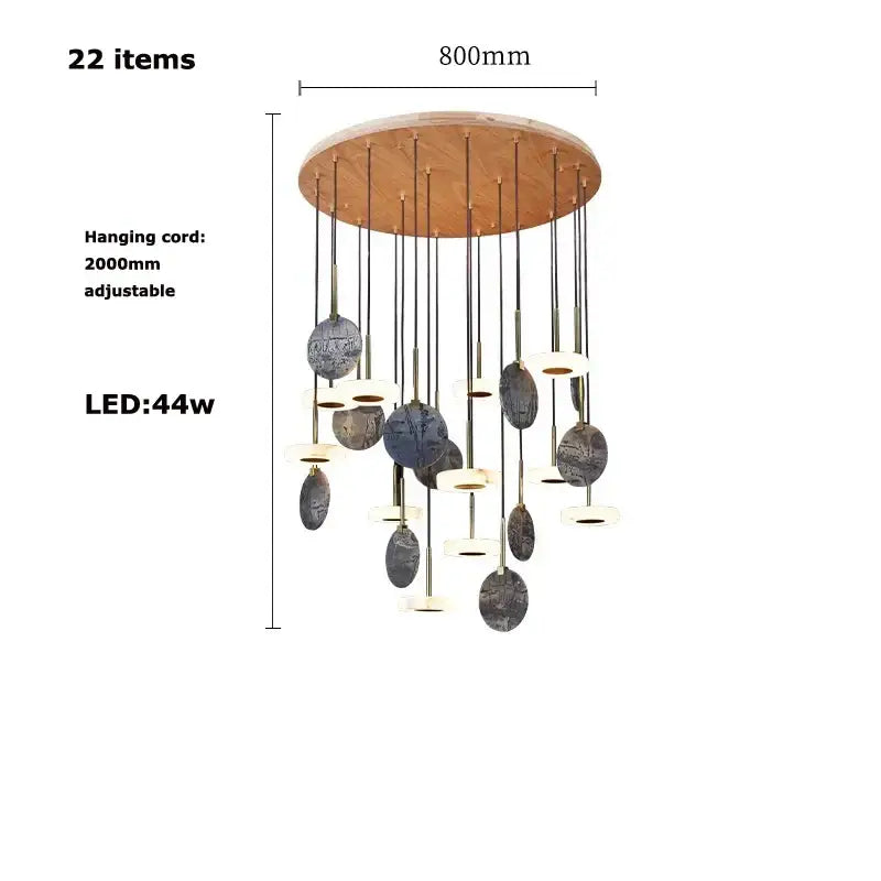 Burlywood Marble Ceiling Chandelier
