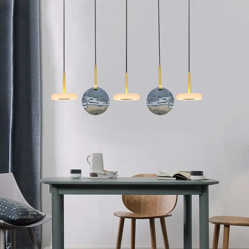 Burlywood Marble Ceiling Chandelier