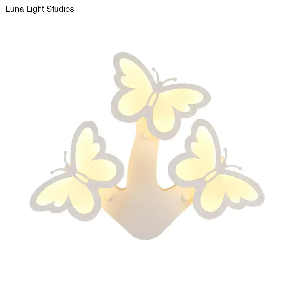 White Acrylic Wall Sconce One or Three Light