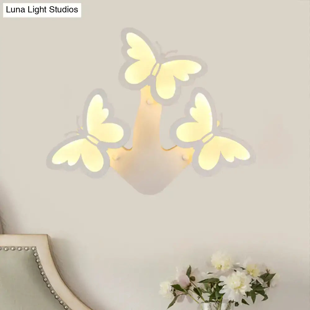 White Acrylic Wall Sconce One or Three Light