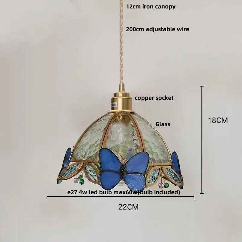 Pink Stained Glass Pendant