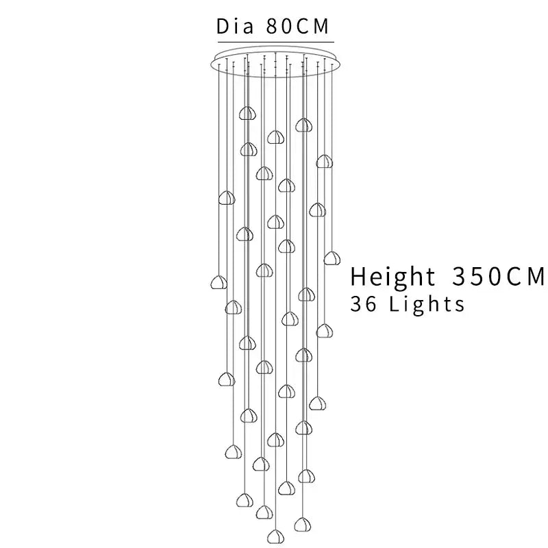 Crystal Ball Chandelier Light
