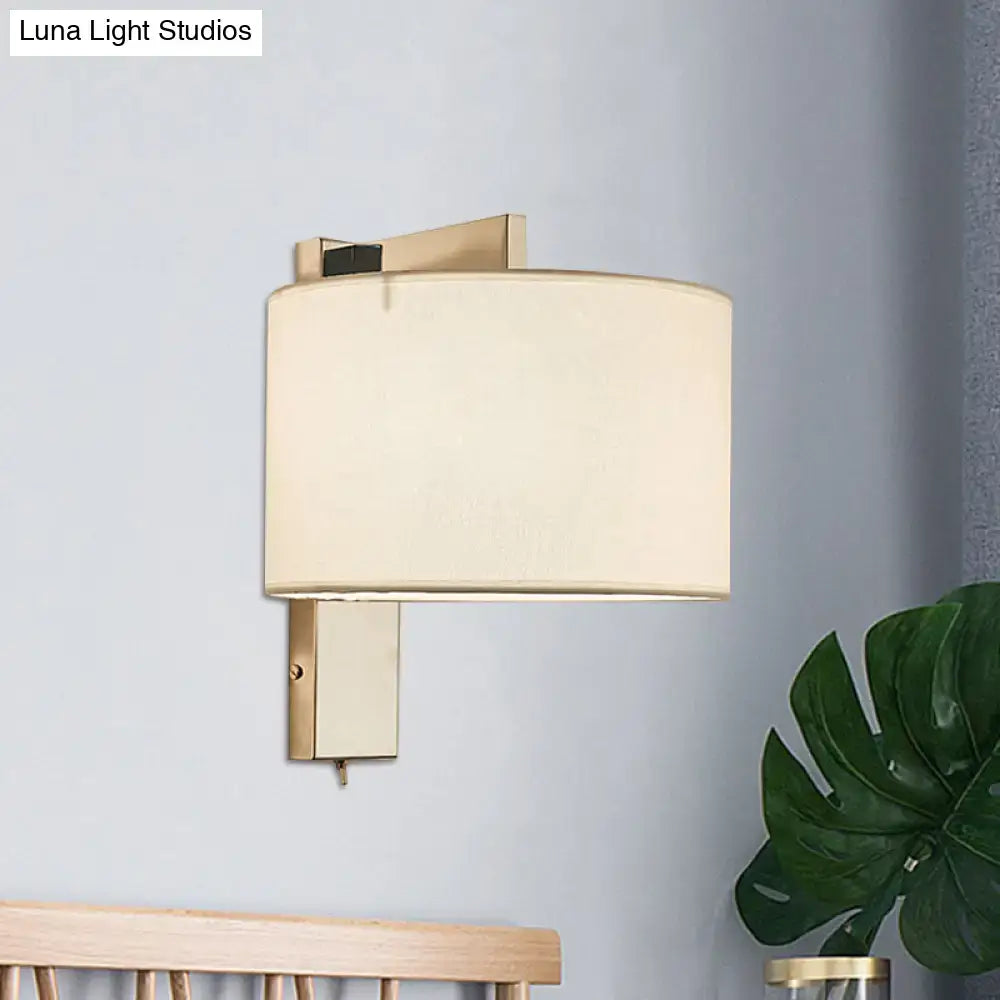 Charcoal Drum Fabric Sconce