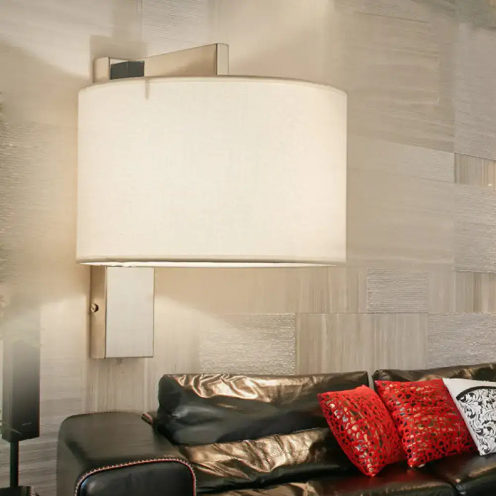 Charcoal Drum Fabric Sconce