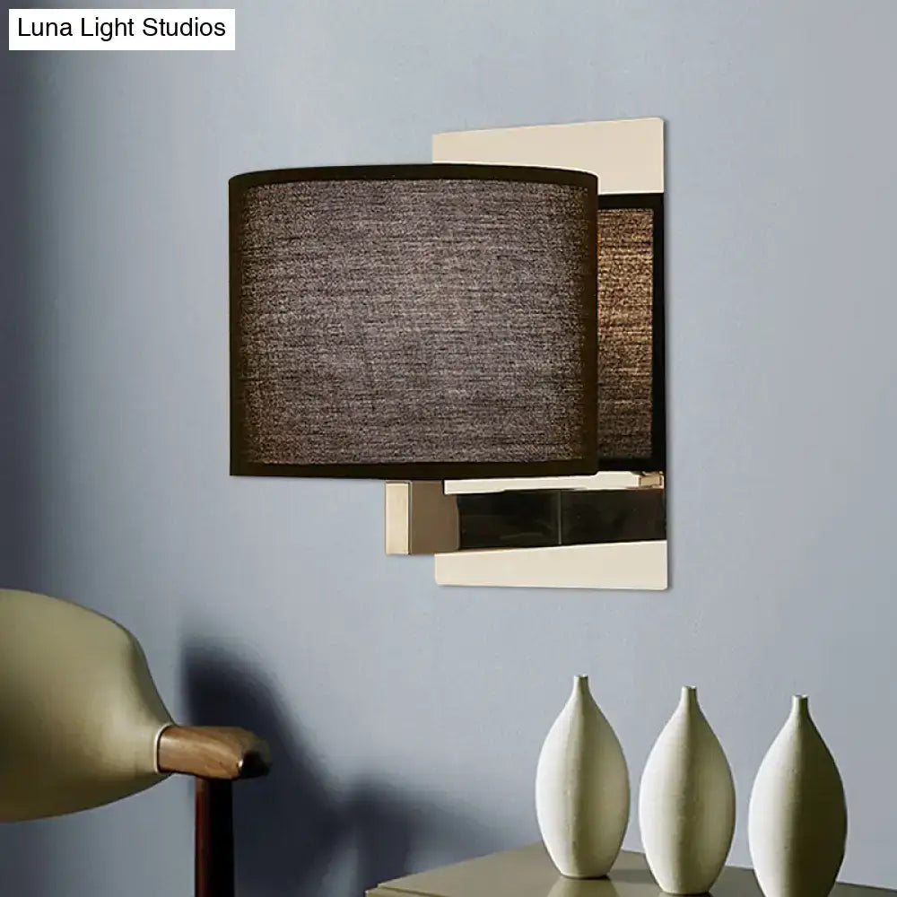Charcoal Drum Fabric Sconce