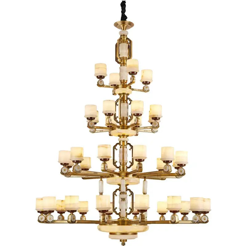 Gold Jade Chandelier