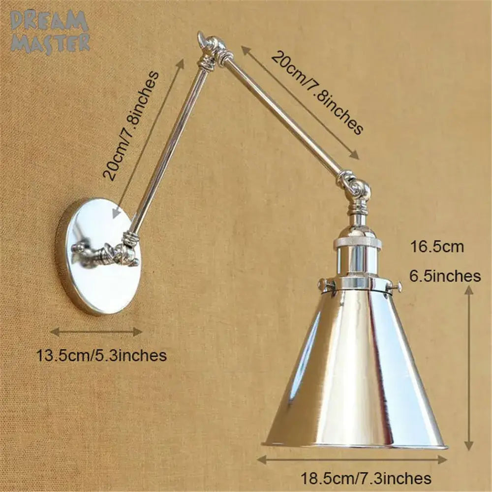 Chrome Articulated Wall Light