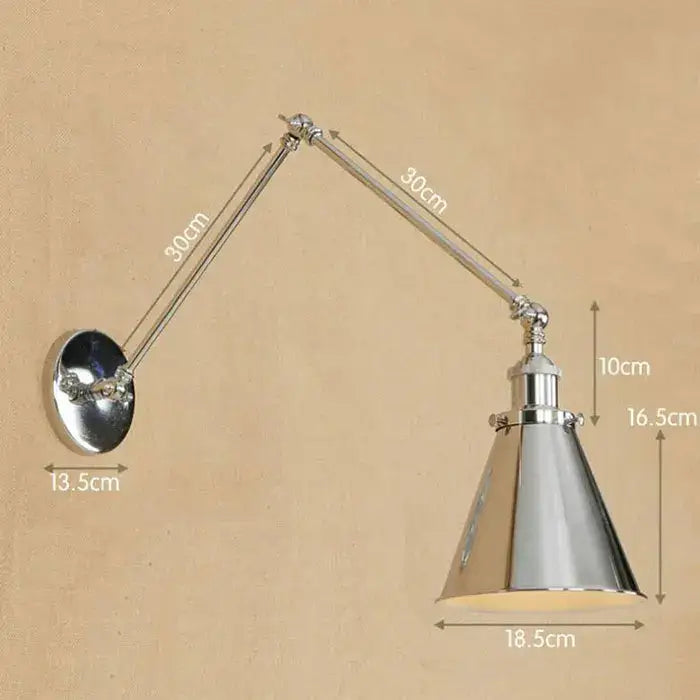 Chrome Articulated Wall Light