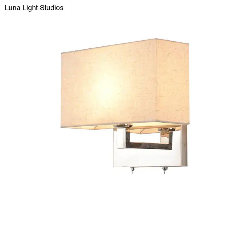Beige Fabric Shade 10.5-Inch Sconce