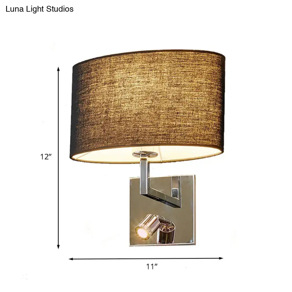 Brown Fabric Wall Sconce