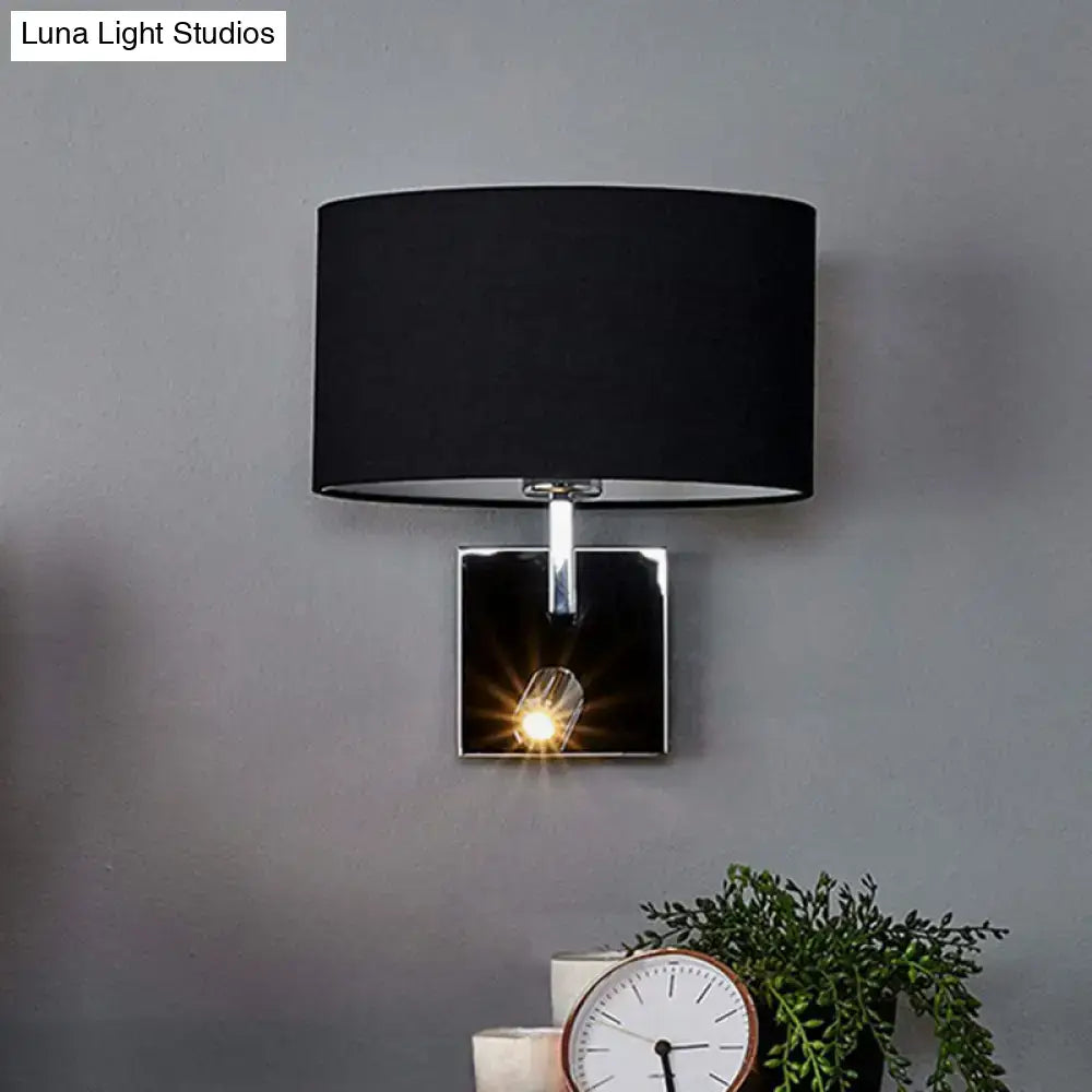 Brown Fabric Wall Sconce